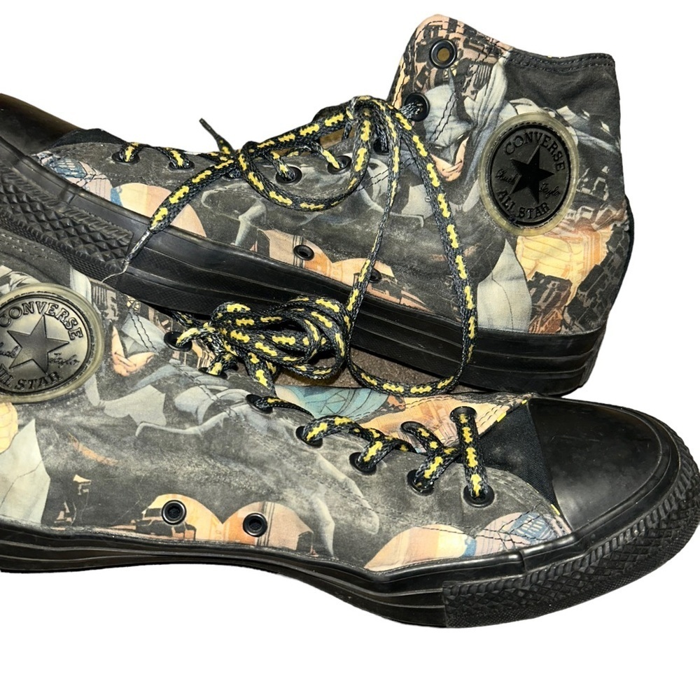 Converse men dc comics Batman hi top chuck Taylor’s black knight sneakers 11 - Picture 3 of 6